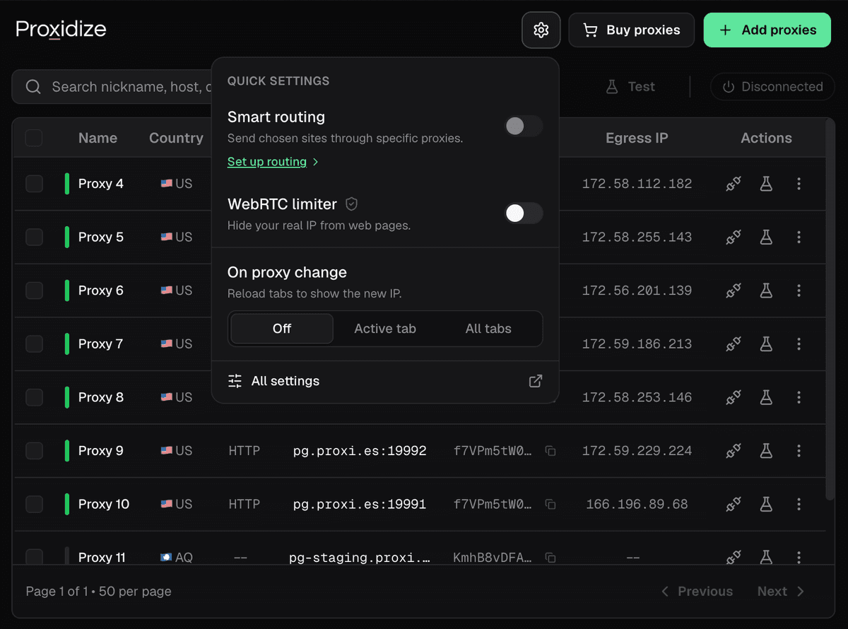 Proxy Extension for Chrome — Proxidize