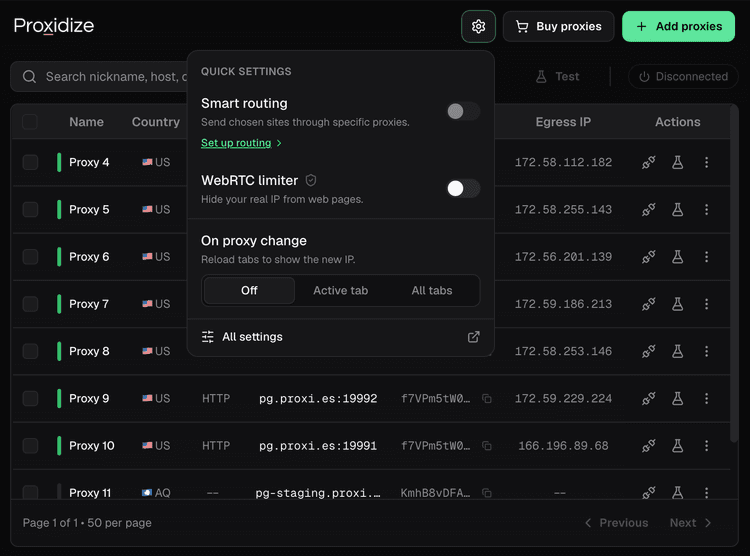 Proxy Extension for Chrome — Proxidize