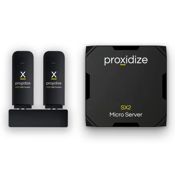 proxidize mx2 usb modems and an sx2 microserver