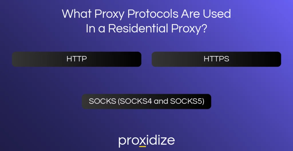 What proxy protocols are used in residential proxies