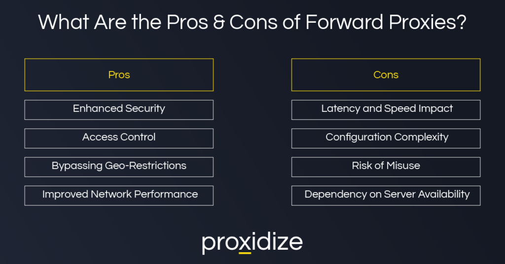 advantages and disadvantages of forward proxies