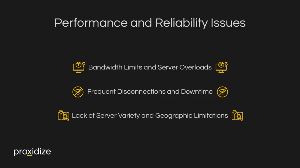 Performance and Reliability Issues of Free VPNs