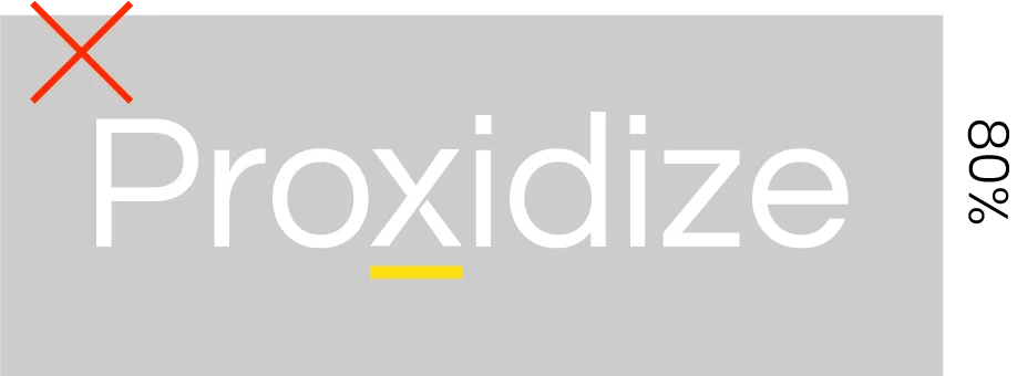 Proxidize logo with a green check mark next to it on a light gray background.