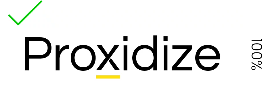 Proxidize logo with a green check mark next to it.