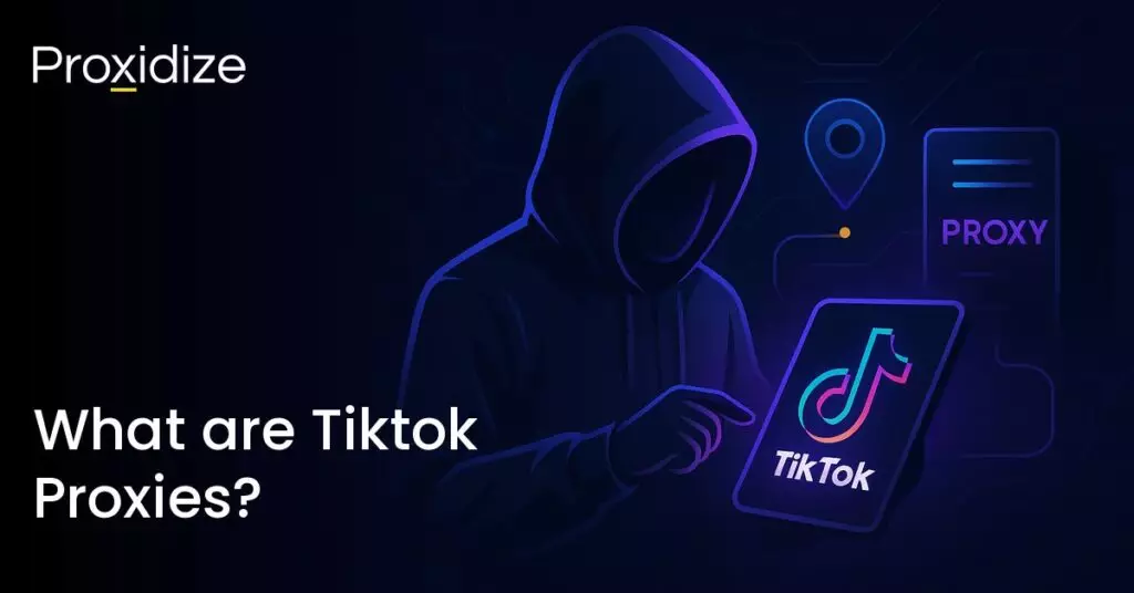A drawing of a person in a hoodie looking at a phone with the TikTok logo next to the title 