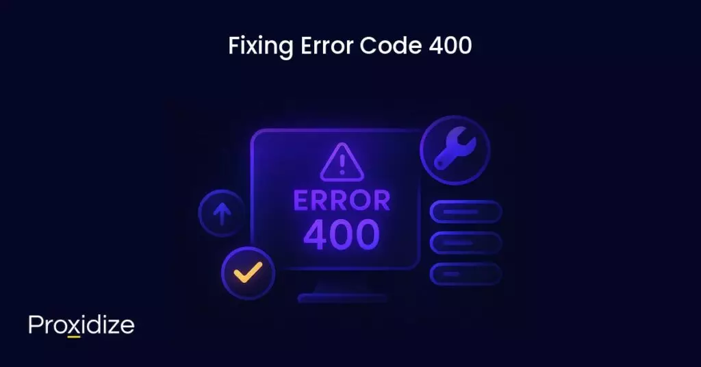 Image of a computer showing Error 400. Text above reads