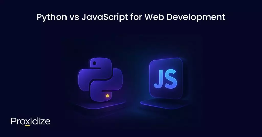 the python and javascript logos under the title 