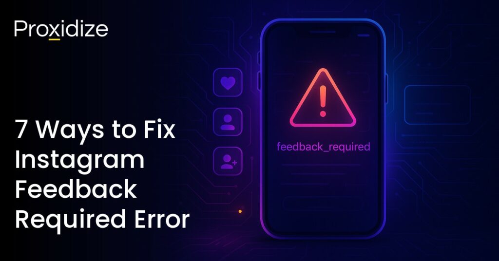 a drawing of a mobile phone displaying a feedback_required error next to the title 