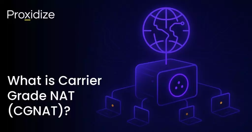 Image of an internet logo connected to a larger server which is connected to laptops. Text to the left reads