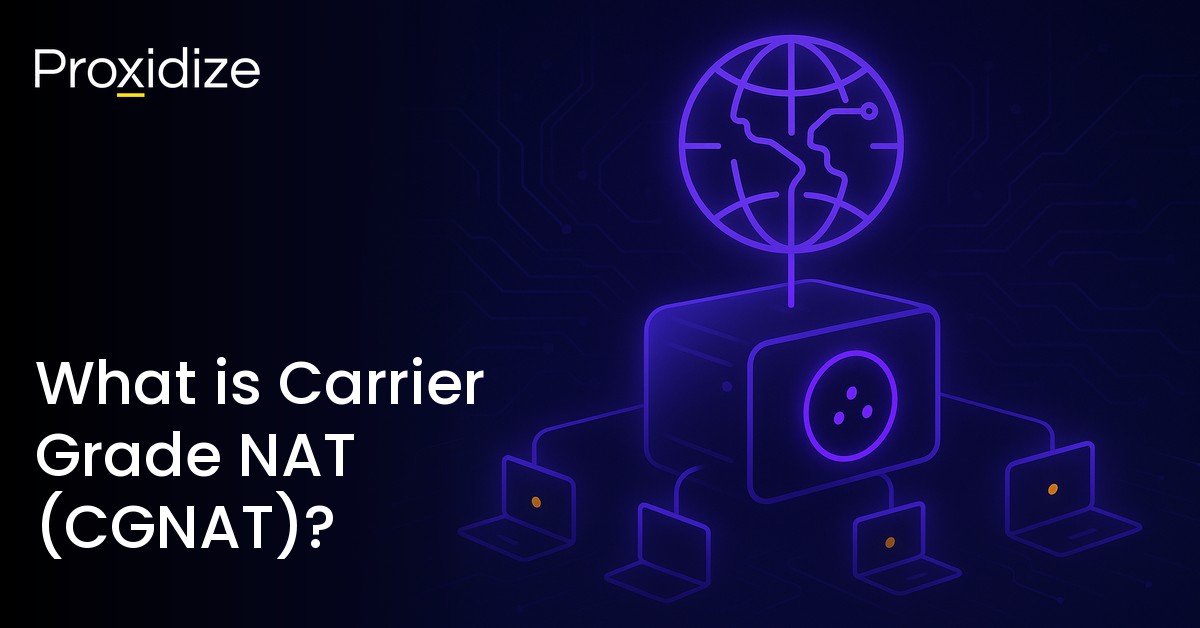 Image of an internet logo connected to a larger server which is connected to laptops. Text to the left reads 