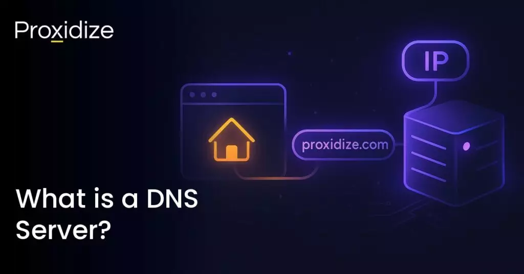 a diagram showing a DNS lookup going to a dns server next to the title