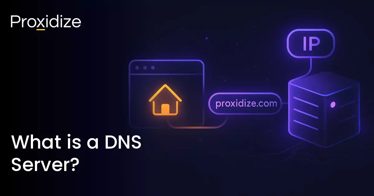 a diagram showing a DNS lookup going to a dns server next to the title