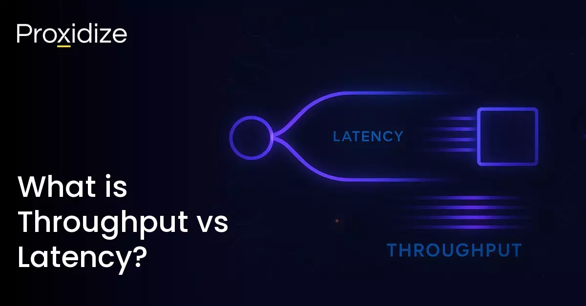 a diagram about latency and throughput next to the title