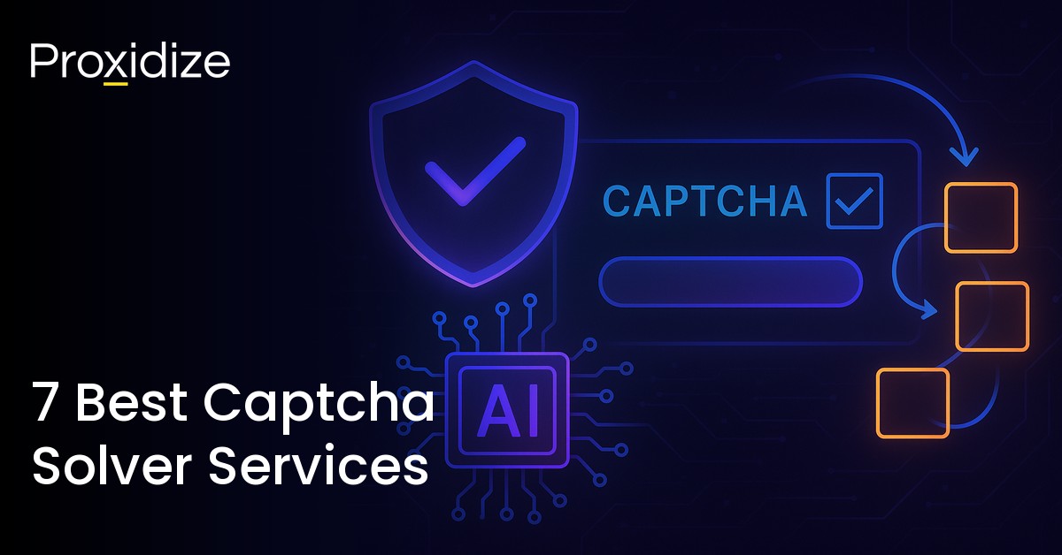 AI and captcha solver services illustration next to the title 