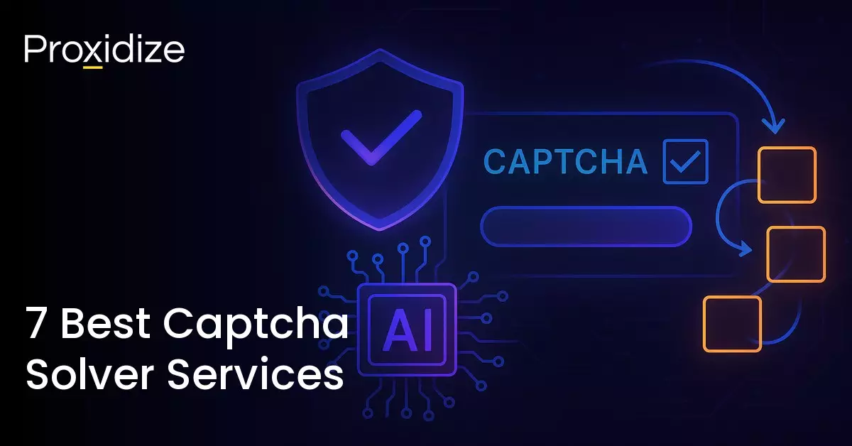 AI and captcha solver services illustration next to the title 