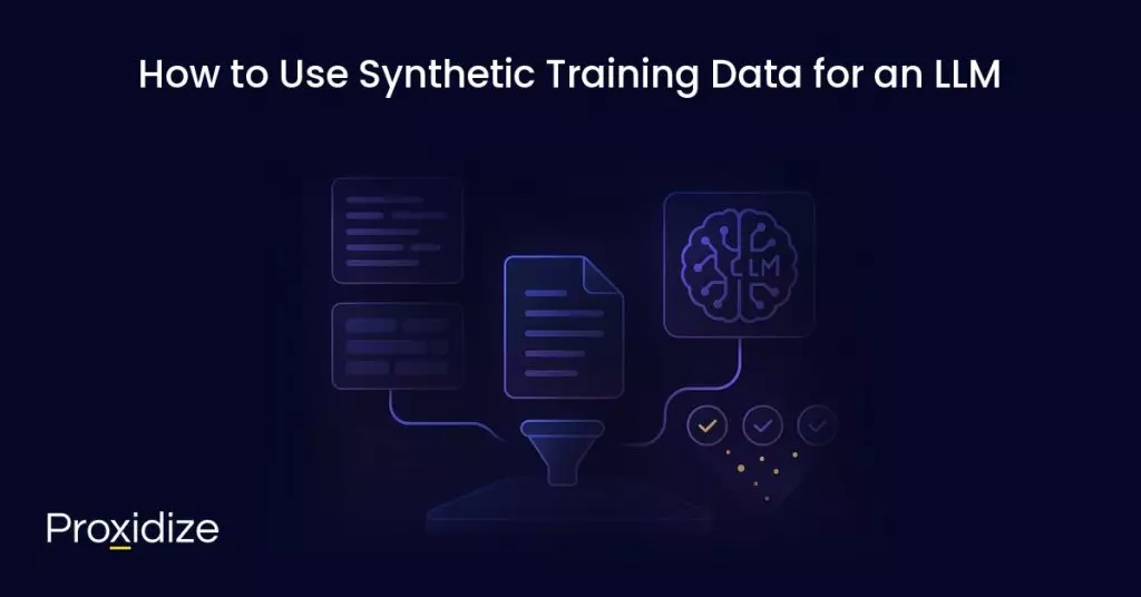 Guide on synthetic training data usage under the title 