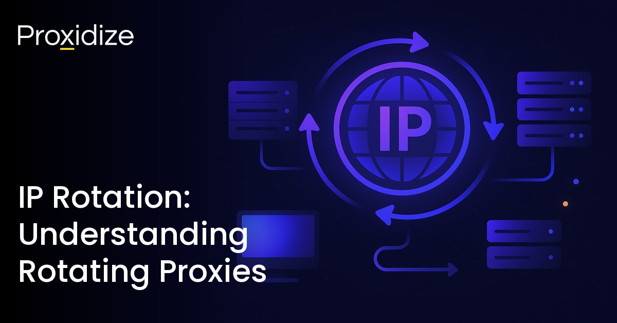 Image showing a global with IP written on it and servers surrounding it. Text to the left reads 