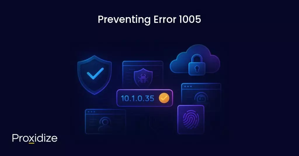 Image showing ways to prevent error 1005 and text above that reads 