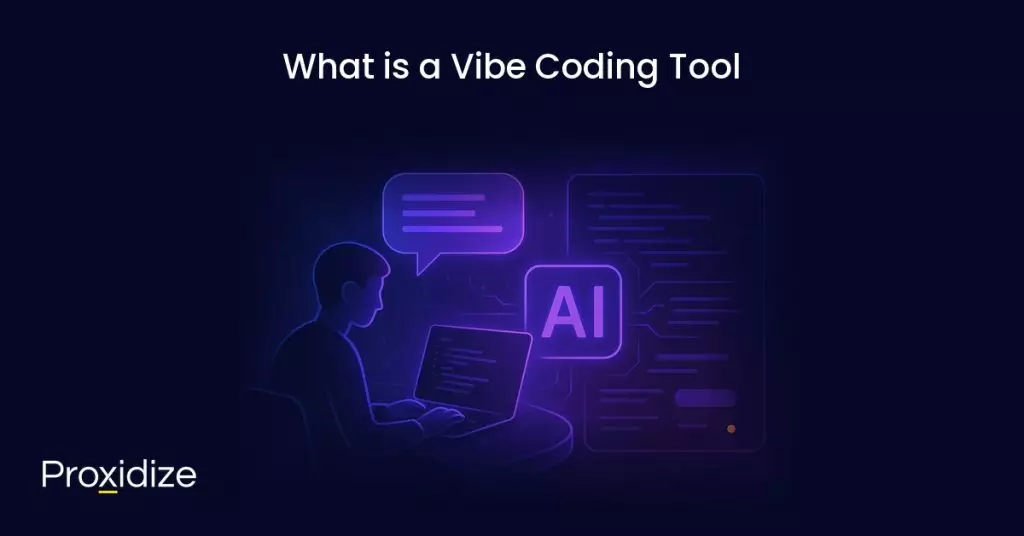 Image of a person on a computer. Text above reads 