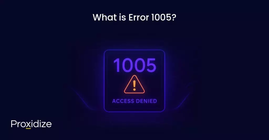 Image showing 1005 Access Denied and text above that reads 