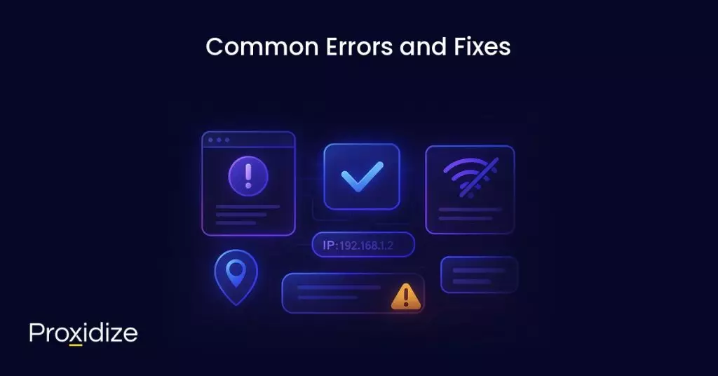 Image showing error messages. Text above reads 
