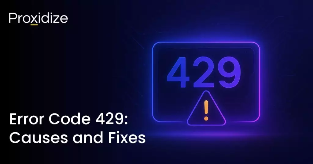 Image showing 429 and an error mark. Text to the left reads 