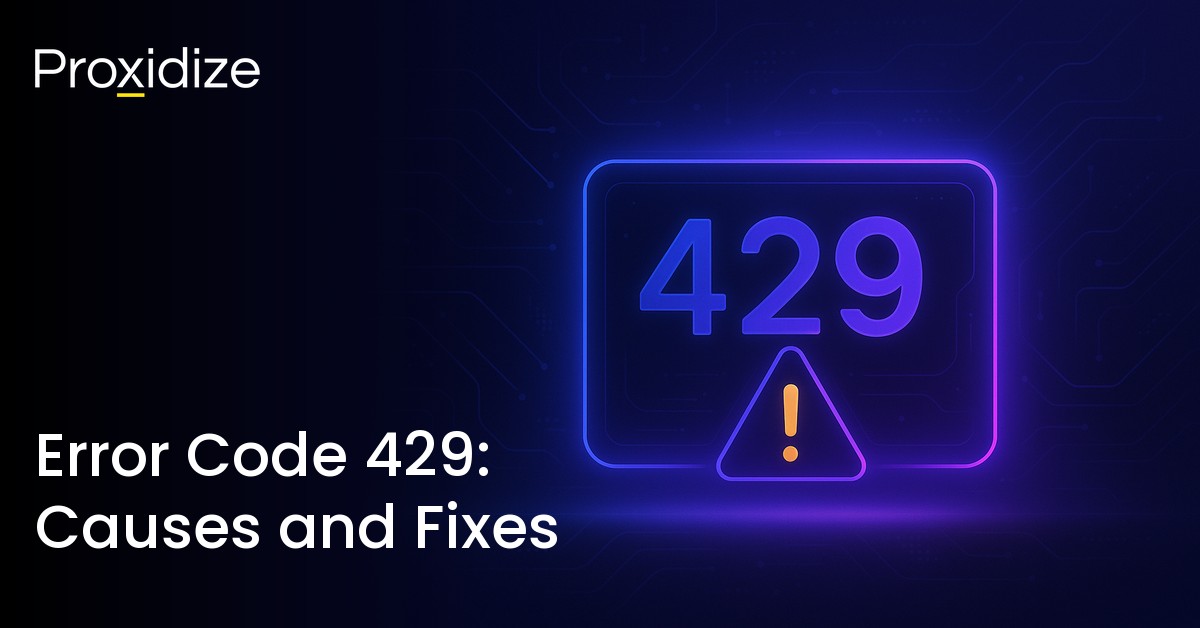 Image showing 429 and an error mark. Text to the left reads 