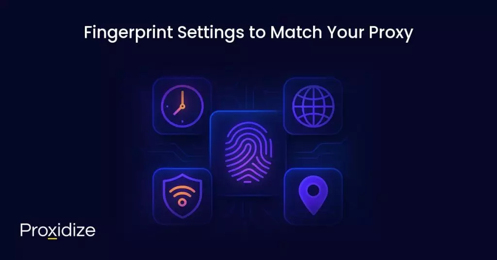 Image showing a fingerprint in the center surrounded by a clock, a globe, a shield, and a map marker. Text above reads 