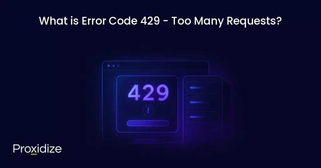 Image showing a desktop displaying 429. Text above reads 