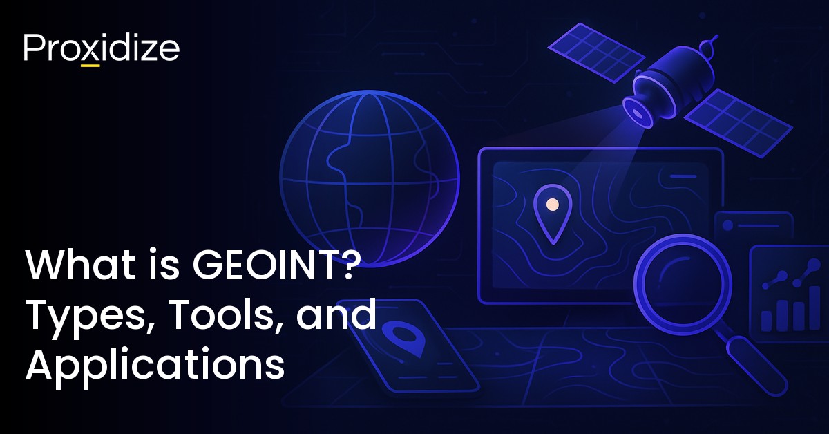 Image showing maps on a screen with a satellite shining on it. Text on the left reads 