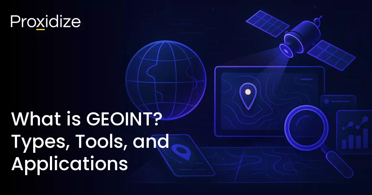 Image showing maps on a screen with a satellite shining on it. Text on the left reads 