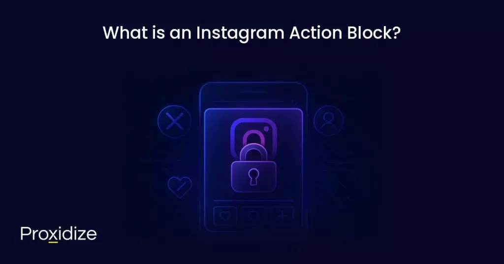 Image showing a device open on Instagram with a lock on it. Text above reads 
