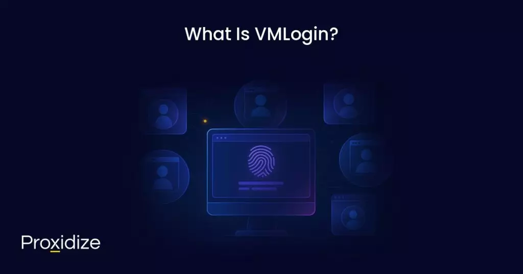 Image showing a monitor with a fingerprint on it surrounded by profiles. Text above reads